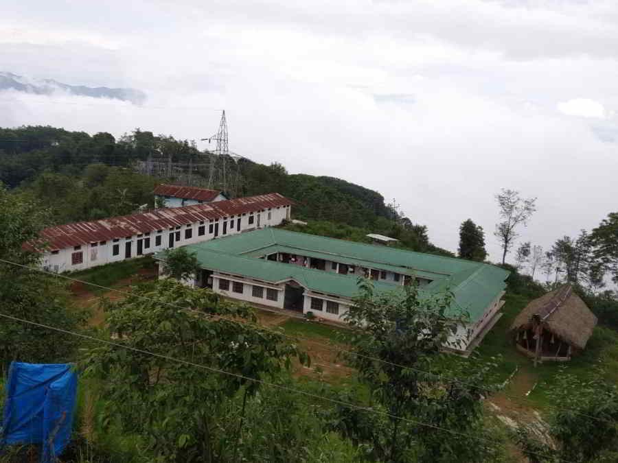 A view of Sao Chang College, a quarantine centre for returnees in Tuensang which was declared a containment zone on May 27. (Morung Photo by Special Arrangement)